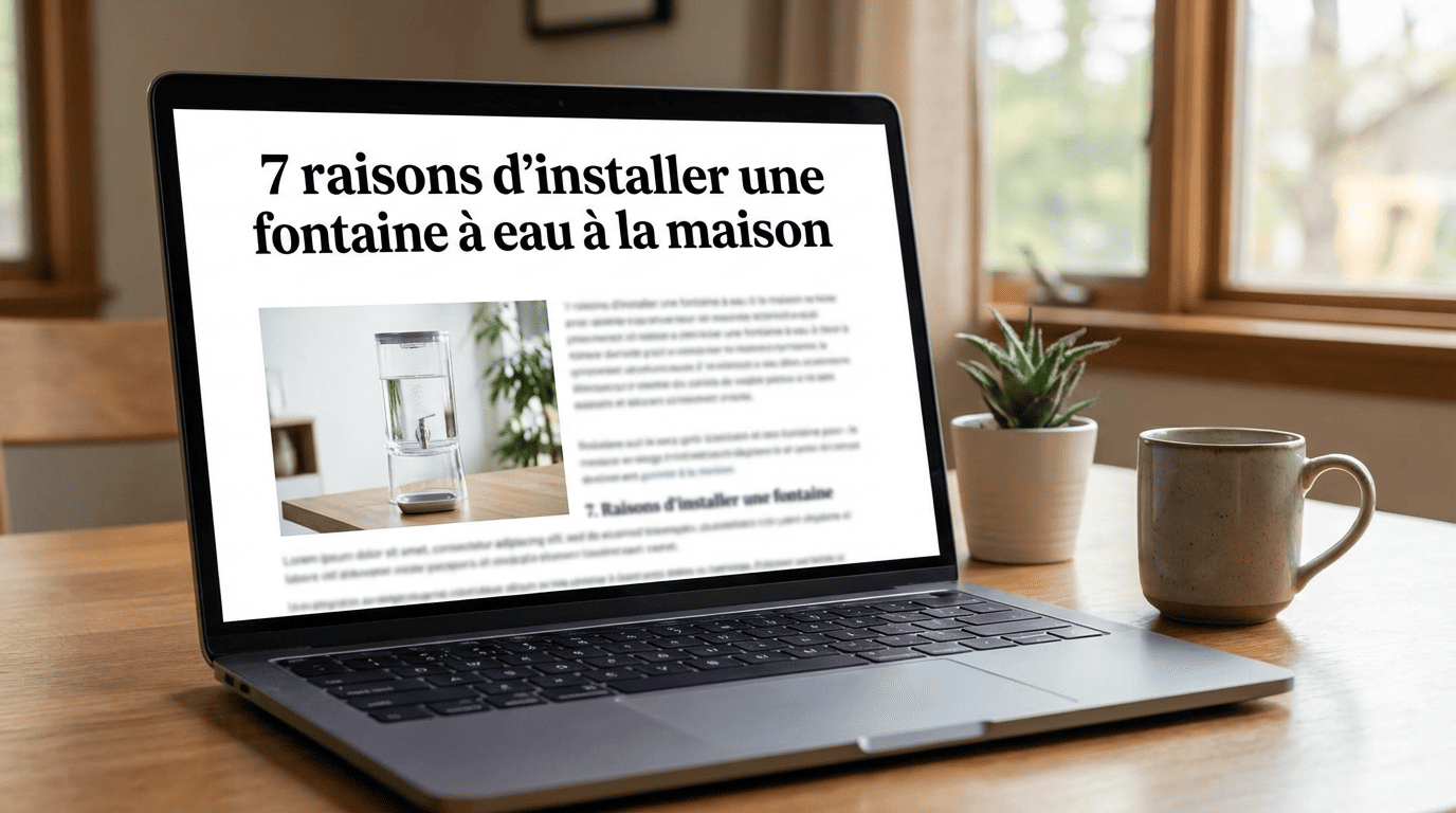 7 raisons d'installer une fontaine à eau à la maison Image