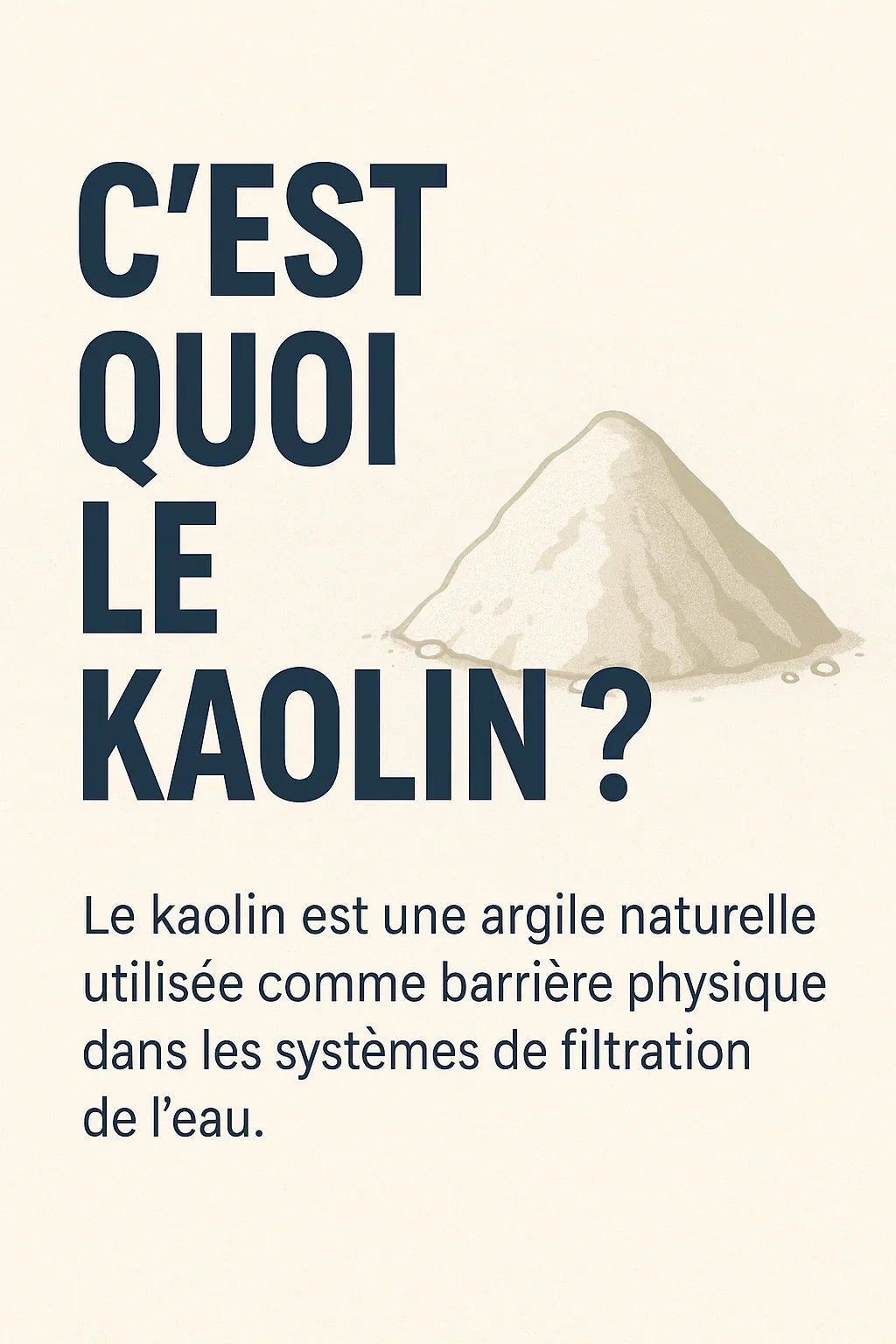 Le kaolin - Comment il filtre l'eau ? - Fontaine backes Image