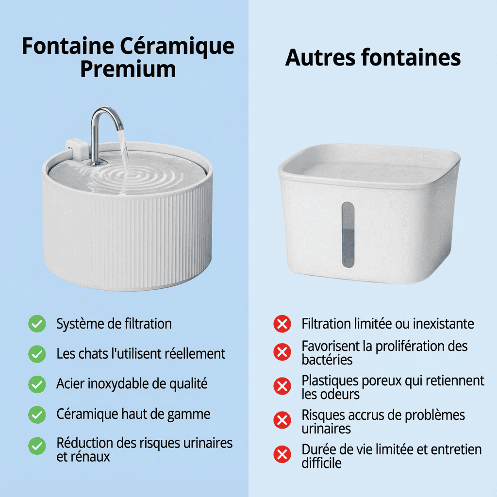 comparatif fontaine chat ceramique