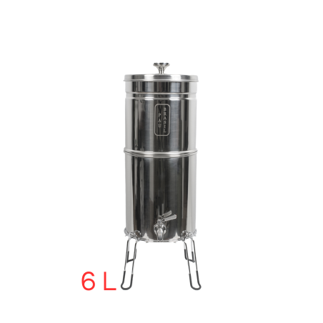 Liter -litro de filtro de aço inoxidável de 6 litros - Stefani