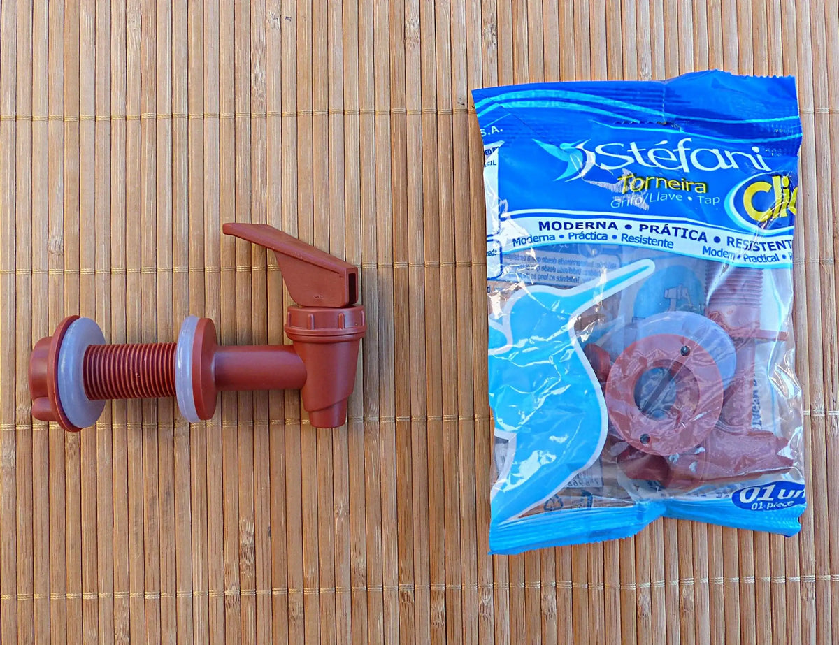 Lot de 2 robinets marron pour fontaine filtrante stéfani VENEZA et SAO JOAO - Fontaine backes